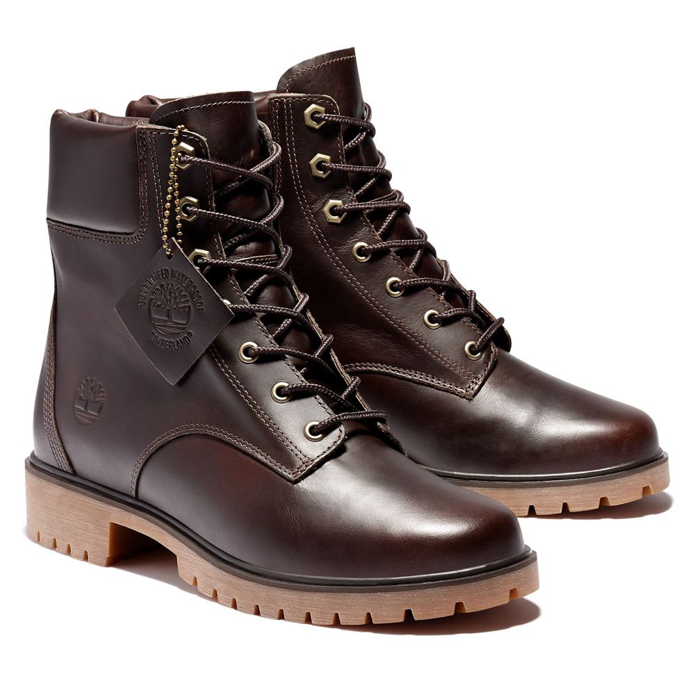 Bocanci 6-Inch Timberland Dama Maro Inchis - Jayne Waterproof Piele - Romania - IEUZVG480